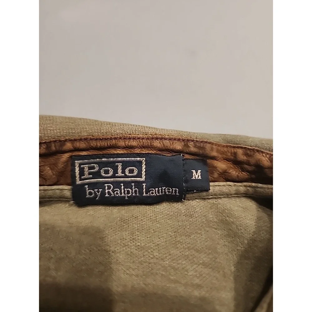 Vtg Polo Ralph Lauren Polo Shirt Mens M Duel Match 3‎ Double Big Pony Green